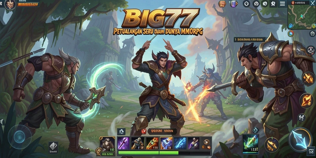 Screenshot menunjukkan tampilan menakjubkan dari gameplay <strong>BIG77</strong> dalam dunia MMORPG.