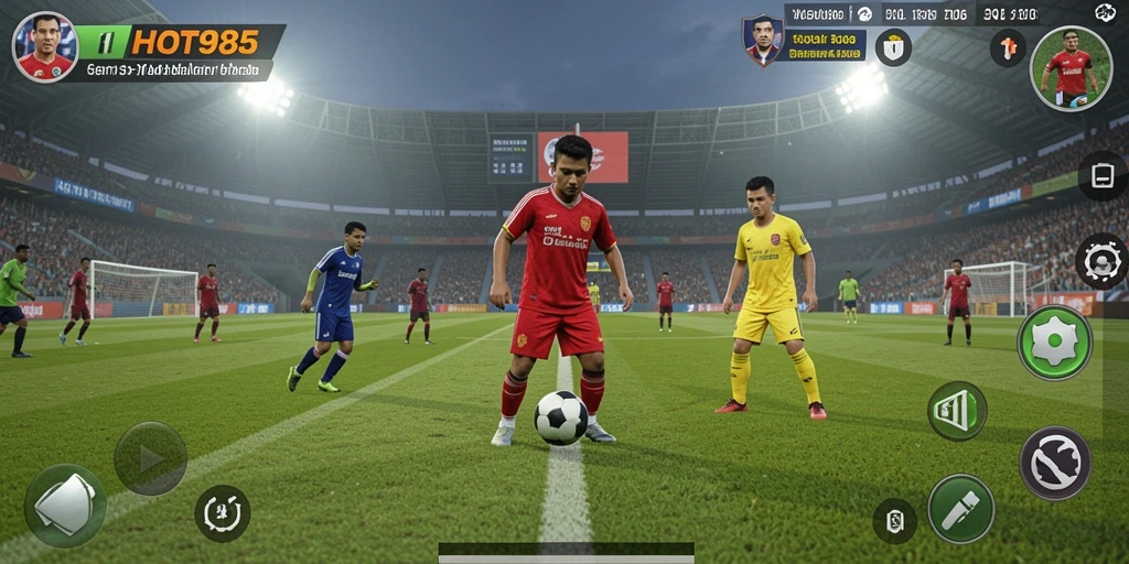 Tampilan gameplay seru dan mendebarkan di HOT985.