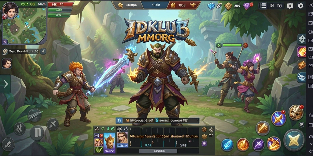 Screenshot utama IDKLUB menampilkan aksi seru dalam MMORPG.