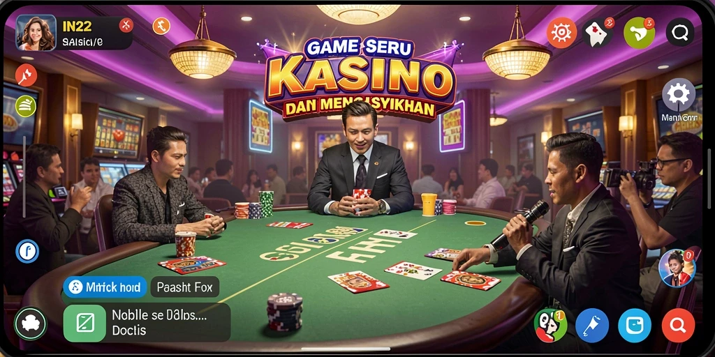 Tangkapan layar gameplay Kasino yang mengasyikkan di IN22.