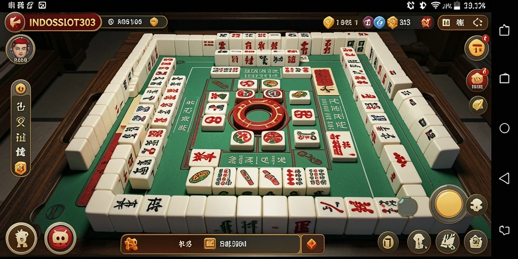Gameplay seru INDOSLOT303 dalam permainan Mahjong yang menantang.