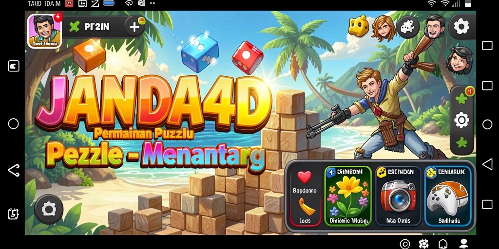 Tampilan permainan JANDA4D dengan puzzle yang menantang.
