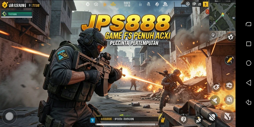 Tangkapan layar dari JPS888 menampilkan aksi pertarungan FPS yang mendebarkan.