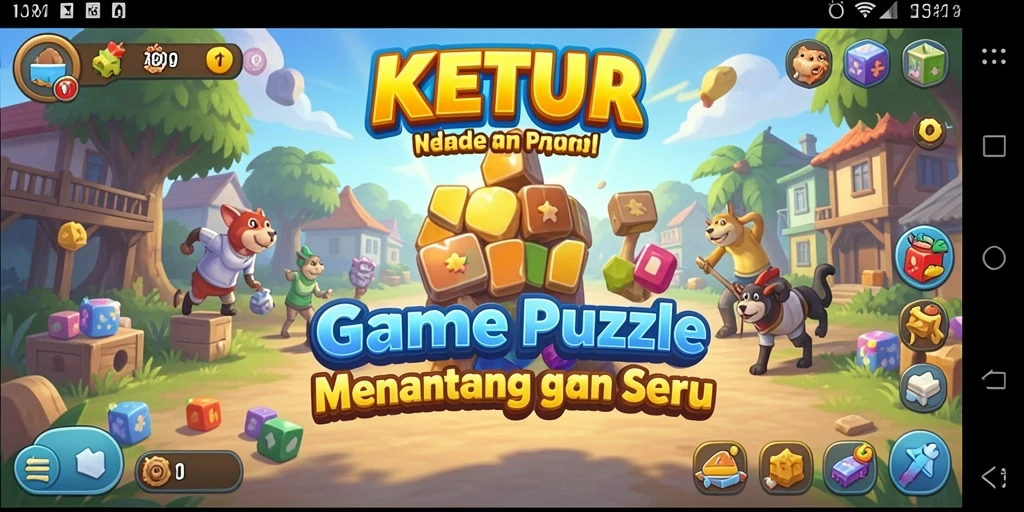 Tampilan gameplay Puzzle KETUA yang menarik dan menantang.