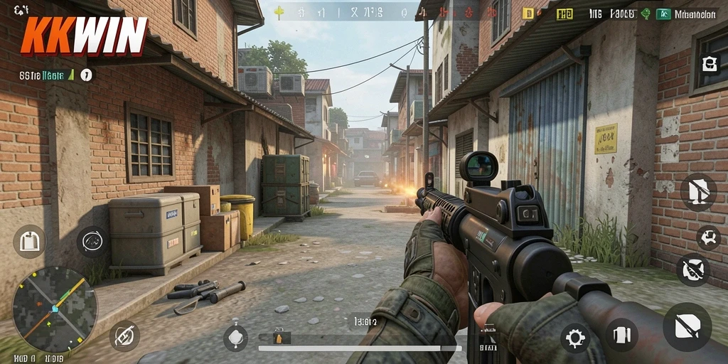Screenshot KKWIN menunjukkan aksi seru dan intens dari permainan FPS.
