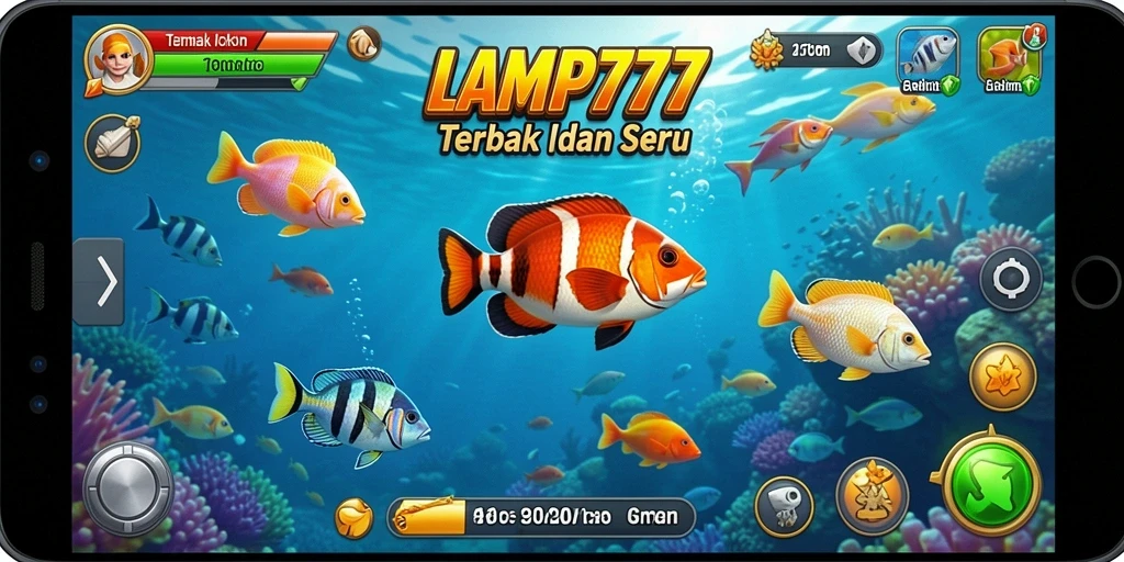 Tampilan gameplay seru menembak ikan di LAMPU777.