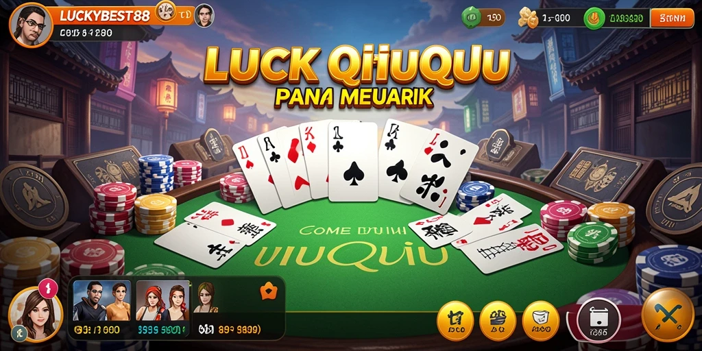 Screenshot menunjukkan serunya gameplay QiuQiu di LUCKYBEST88.
