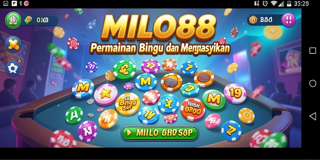 Tampilan gameplay seru dari MILO88 yang menggugah semangat bermain Bingo.