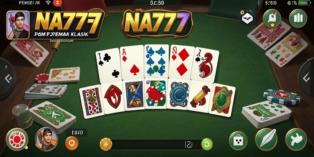 Tampilan gameplay menarik dengan suasana permainan Domino.
