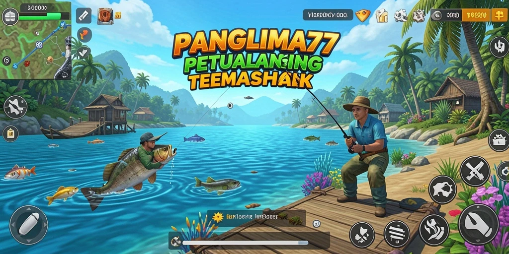 Tampilan gameplay PANGLIMA77 yang menarik dalam suasana memancing.