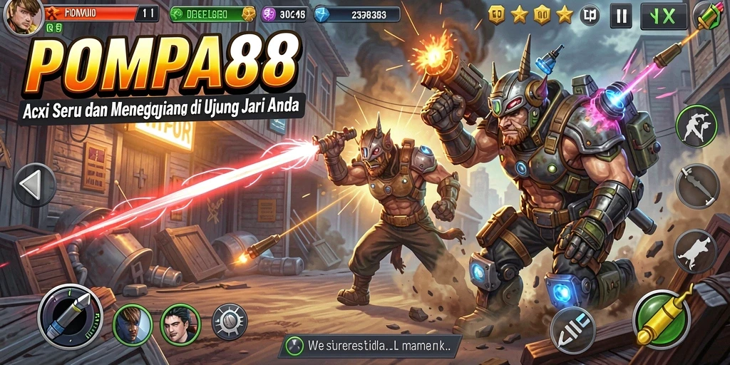 Tampilan screenshot dari gameplay seru POMPA88 yang penuh aksi.