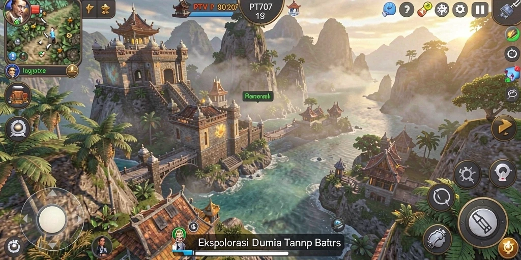 Gameplay PT707 yang menggugah selera petualangan di dunia terbuka.