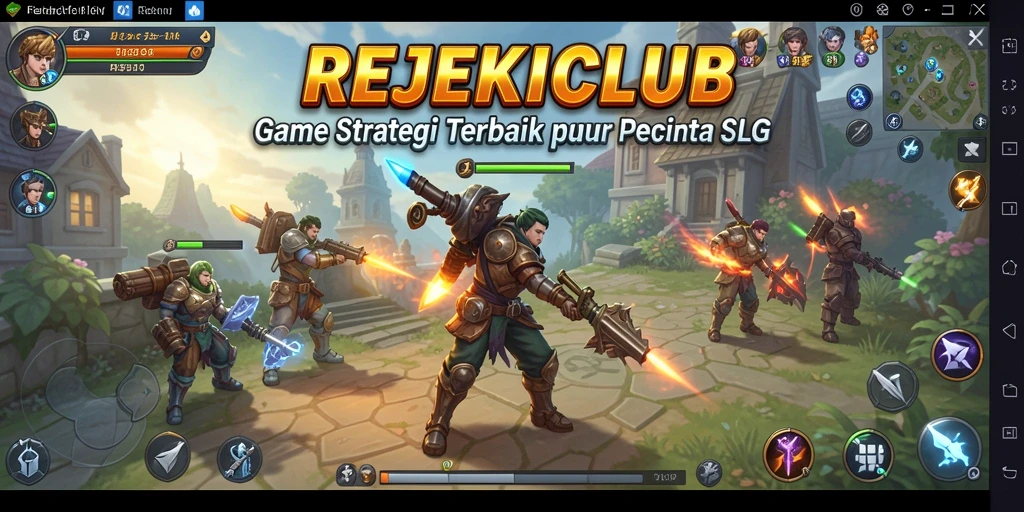 Tampilan gameplay menarik di REJEKICLUB dengan aksi pertempuran strategis.